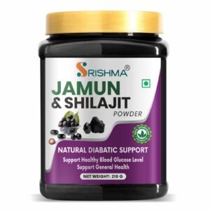 Srishma Jamun and Shilajit Powder – 210g | Ayurvedic Herbal Formula for Blood Sugar, Energy & Immunity